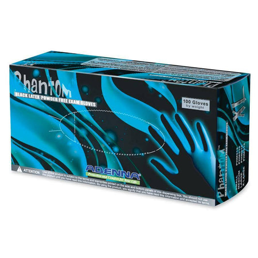 Phantom Black Latex Powder Free Exam Gloves, 6 mil, Medium / Case