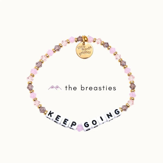 Keep Going Bracelet, Breast Cancer White / L/XL