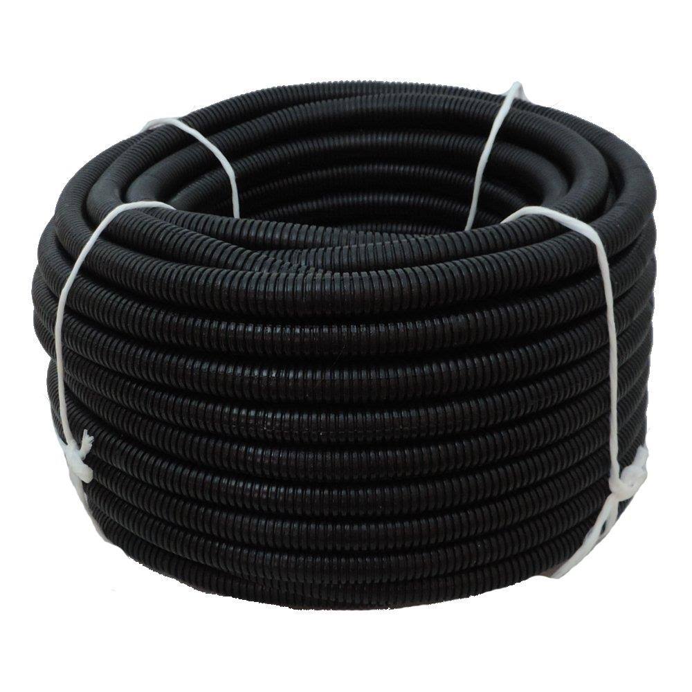 HYDROMAXX 1 in. x 100 ft Flexible Corrugated Orange HDPE Non Split Tubing Wire Loom OHDPENS100100