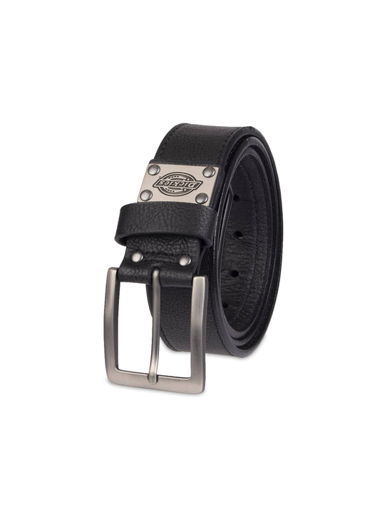 Dickies Mens Big & Tall Leather Two Hole Bridle Belt, Black, 2X