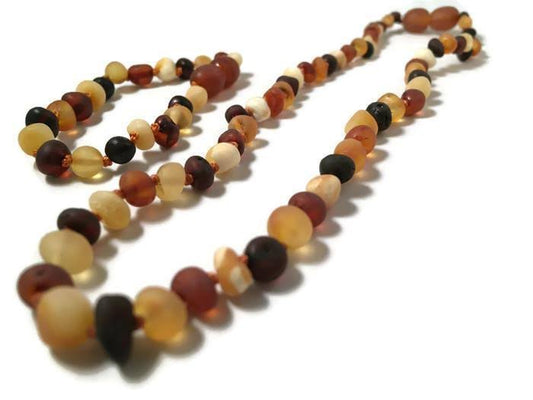 Fast Relief for Teething Baby Naturally 100% Baltic Amber! Raw Multi - 12.5 5 Months to 5 Years with Bracelet