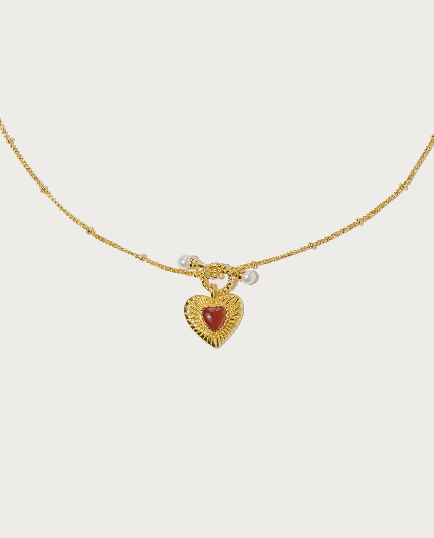 Helena Carnelian Heart Necklace