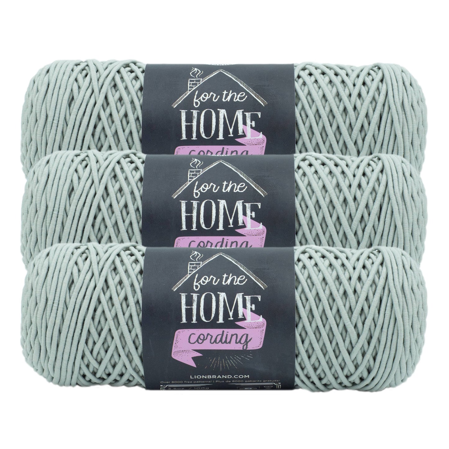 Lion Brand for The Home Cording Yarn 3pk - Sage