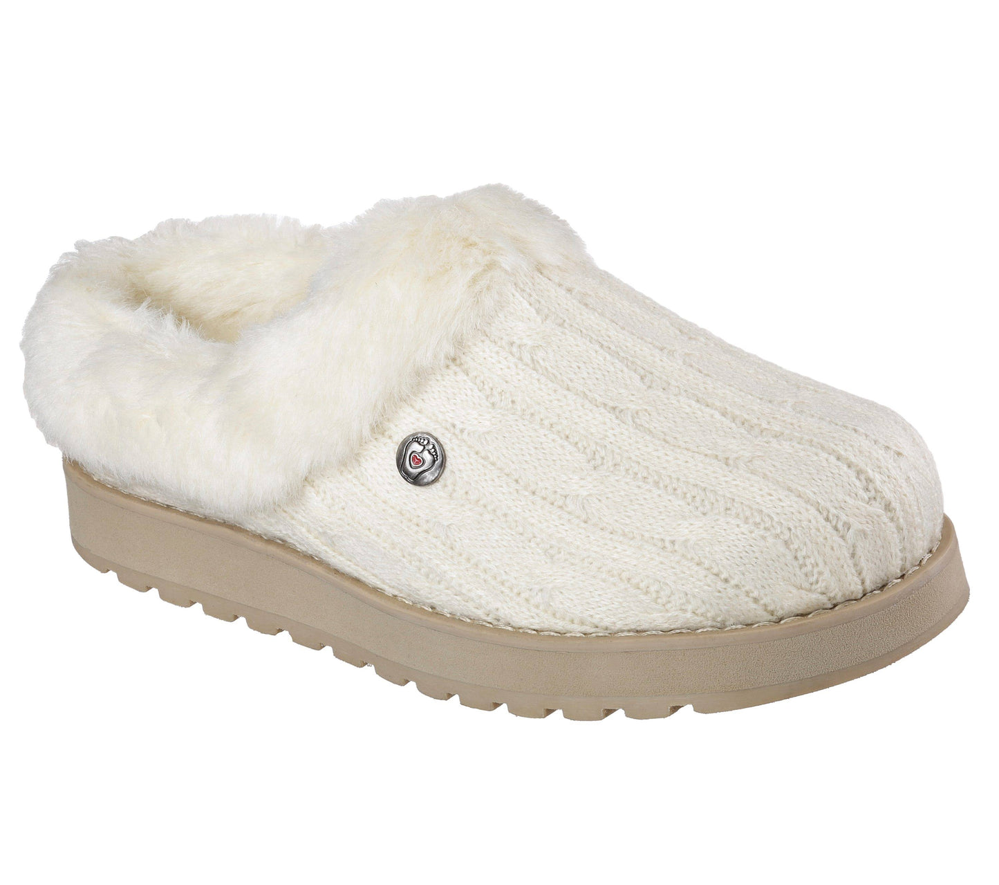 Skechers Womens Bobs Keepsakes Ice Angel Clog Slipper, Size: 9 W, Beige