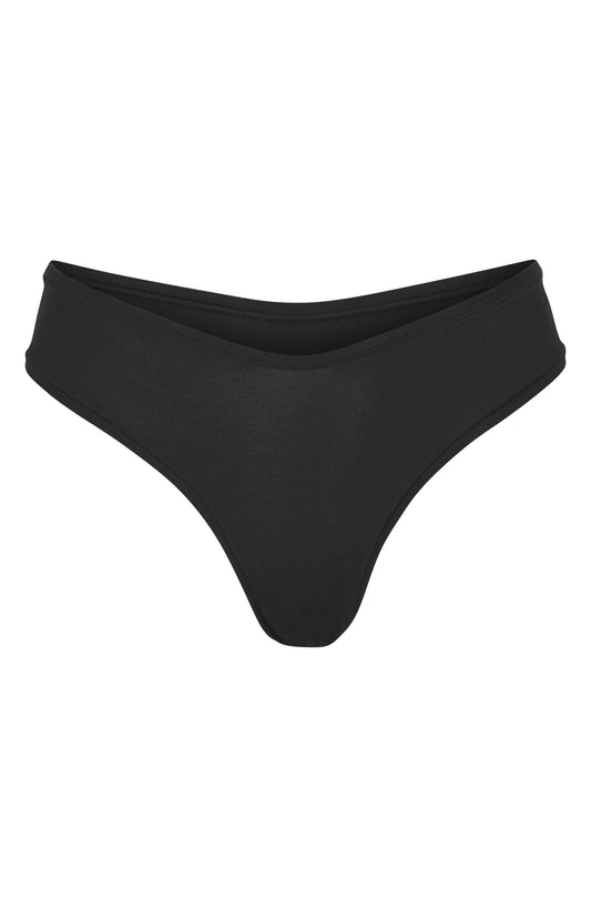 Skims Cotton Jersey Dipped Thong in Mineral at Nordstrom, Size Medium