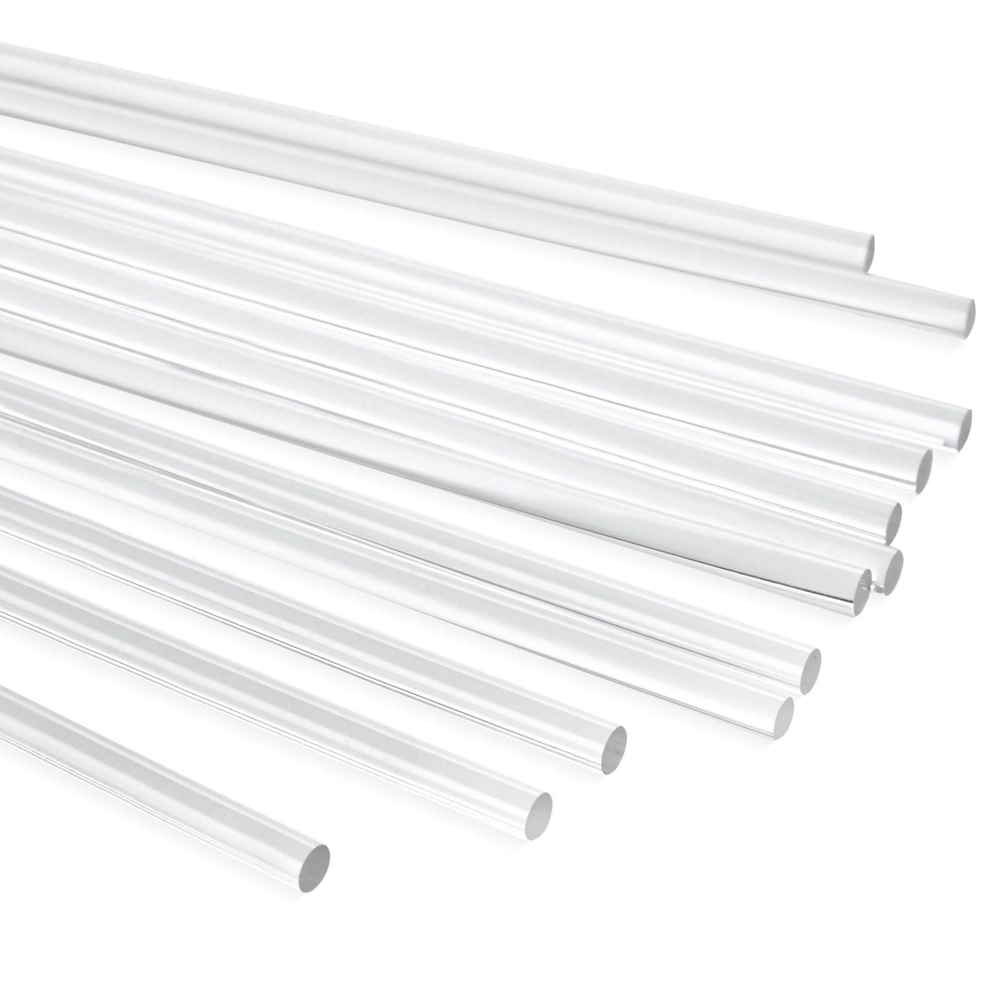 Juvale 12 Pack Plastic Dowel Rods for DIY Projects, Clear Acrylic Sticks for Party Decorations (0.25x12)