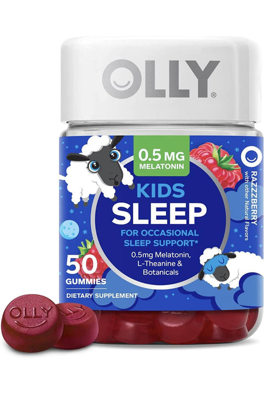 Olly Kids Sleep Gummy, 0.5mg Melatonin, Raspberry, 90 ct