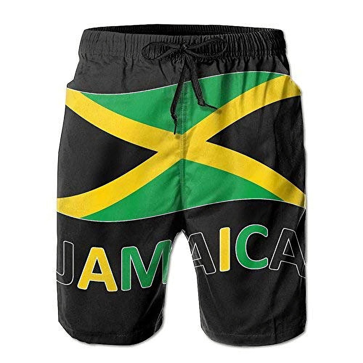 CUTEDWARF Mens Board Shorts Jamaican Flag Swim Trunks Summer Beach Shorts