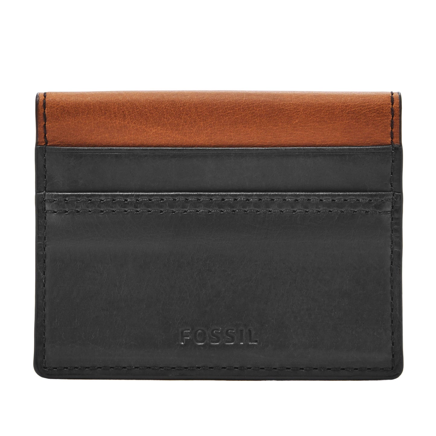 Fossil Outlet Mens Taren Front Pocket Wallet - Black