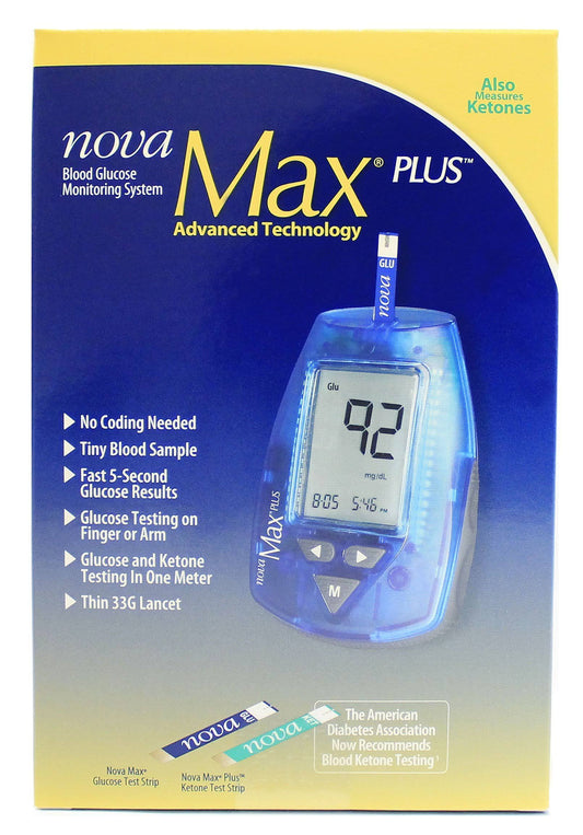 Nova Max Plus Blood Glucose Meter 4 Pack