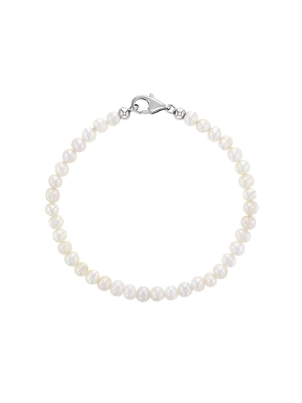 Baby Girls Small Freshwater Cultured Pearl Bracelet Sterling Silver - 4.5 - in Season Jewelry