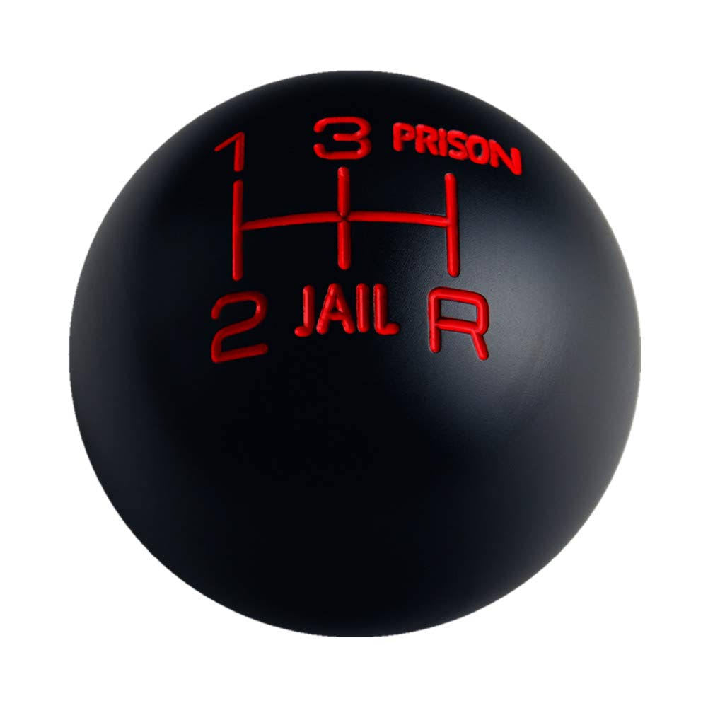 Dewhel Weighted Round Black Jail Prison 5 Speed Shift Knob M10x1.5 M10x1.25 M8x1.25 M12X1.25