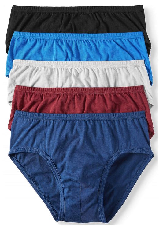 Jockey Life 5-Pack Mens 24/7 Comfort Cotton Low-Rise Briefs - Assorted (Small)