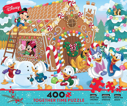 Disney Holiday Together Time - Mickeys Gingerbread House - 400 Piece Puzzle | Ceaco