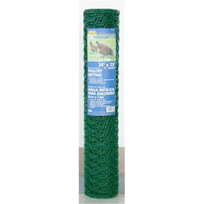 Yardgard 308452B 2 Foot x 25 Foot 1 inch Mesh PVC Coated Poultry Netting