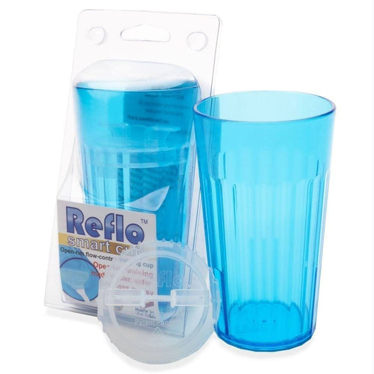 Reflo Smart Cup, A Smart Alternative to Sippy Cups (Blue - 2 Pack)