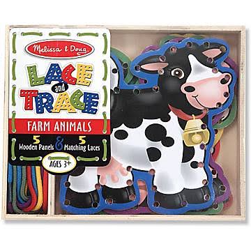 Melissa & Doug - Lace and Trace - Farm Animals