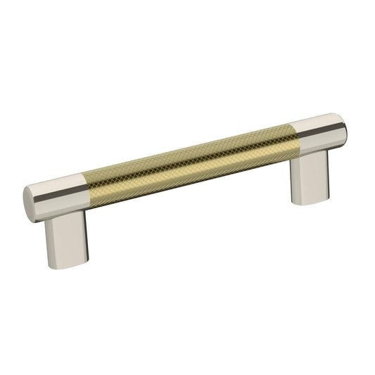 Amerock Esquire Polished Nickel & Gunmetal Pull, 5-1/16 in.