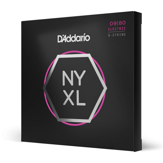 DAddario NYXL0980 8-String Electric Guitar Strings, Super Light